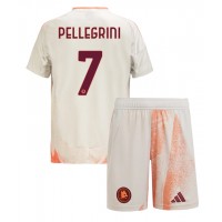 Camisa de Futebol AS Roma Lorenzo Pellegrini #7 Equipamento Secundário Infantil 2024-25 Manga Curta (+ Calças curtas)